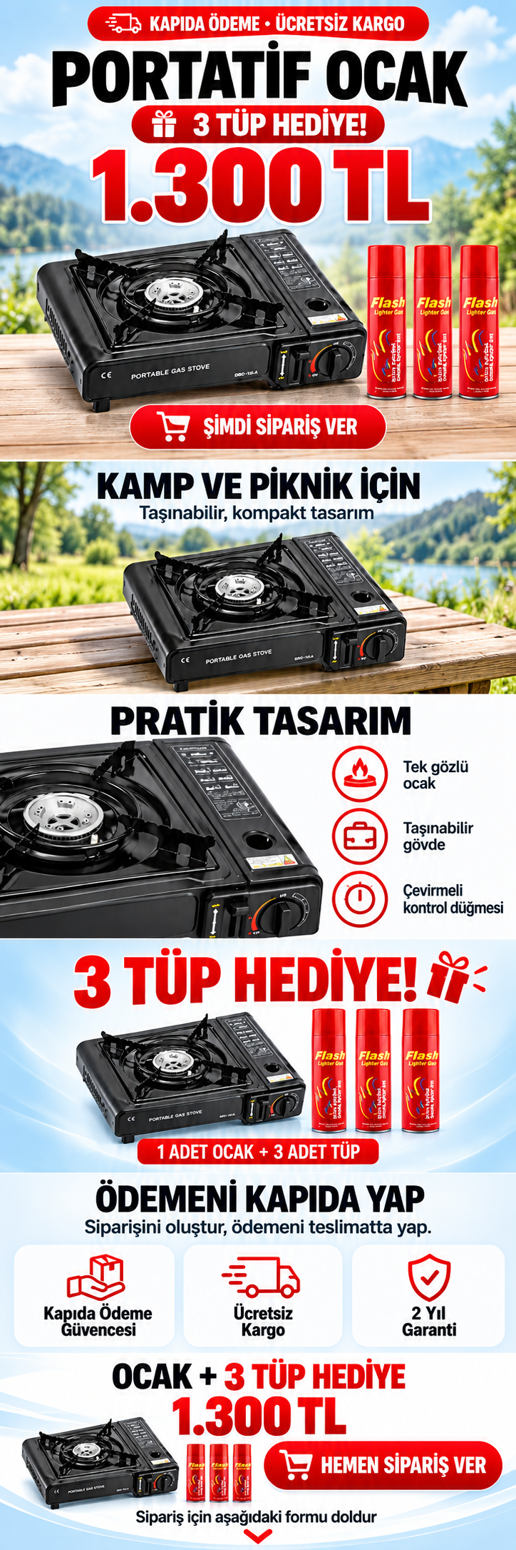 KAMP OCAĞI 3 TÜP HEDİYELİ