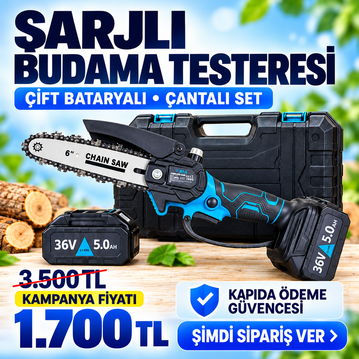 ŞARJLI BUDAMA TESTERESİ
