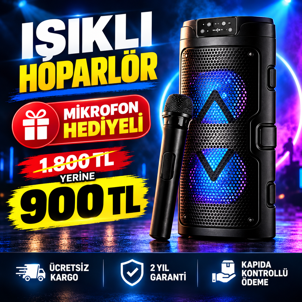 MİKROFON HEDİYELİ SES BOMBASI