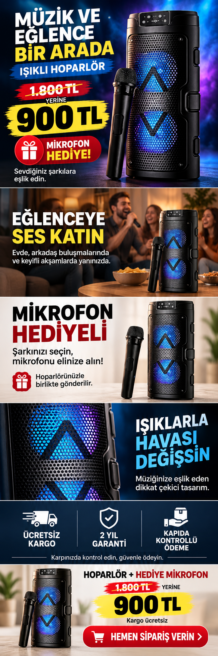 MİKROFON HEDİYELİ SES BOMBASI