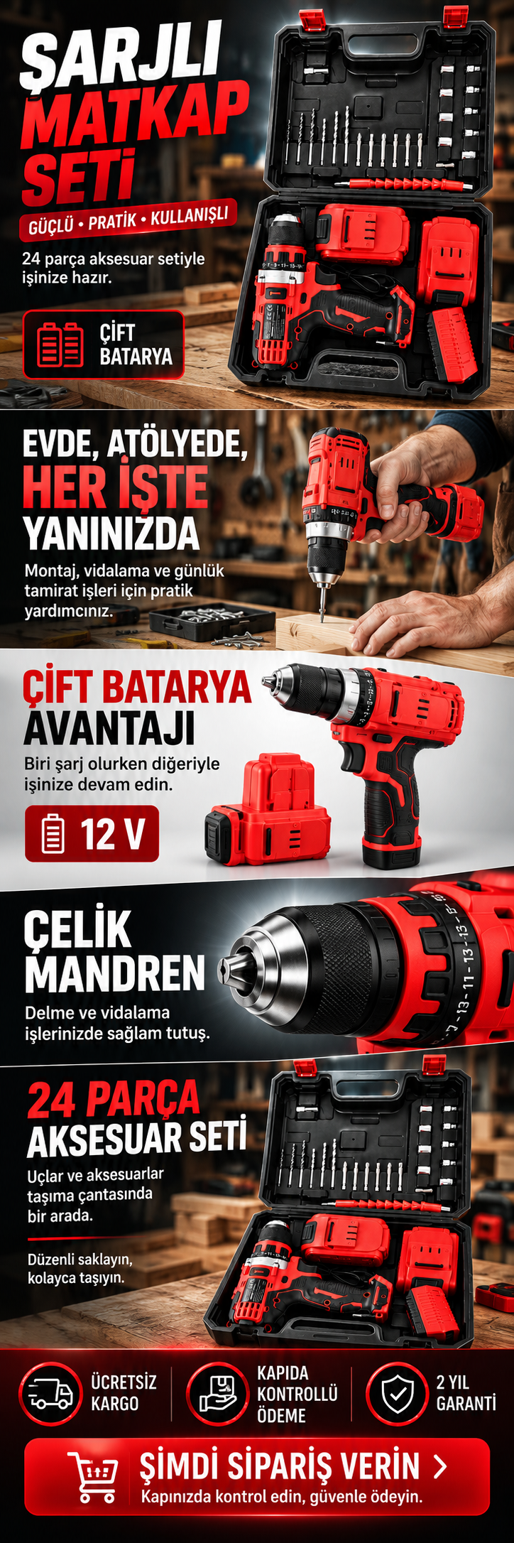 KİMMEER PLUS 24 PARÇA MATKAP SET